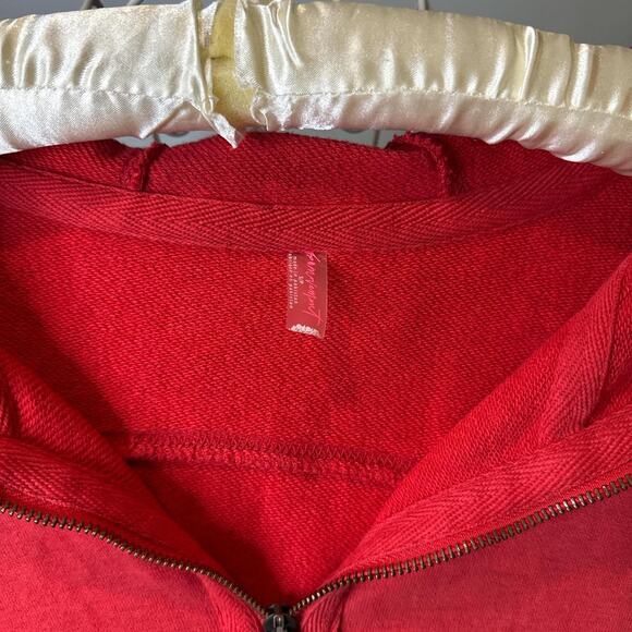 Cute red free people movement training day hoodie romper/ jumpsuit NWOT - Picture 5 of 7